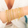 Stainless Steel 18K Real Gold Plated Women's Geometric Style Bracelet