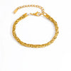 Stainless Steel 18K Real Gold Plated Women's Geometric Style Bracelet