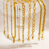 Stainless Steel 18K Real Gold Plated Women's Geometric Style Bracelet