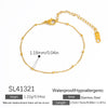 Stainless Steel 18K Real Gold Plated Women's Geometric Style Bracelet