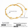 Stainless Steel 18K Real Gold Plated Women's Geometric Style Bracelet