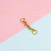 Stainless Steel Key Ring Connector Jewelry Accessories Electroplating Cross Double Hanging Ring