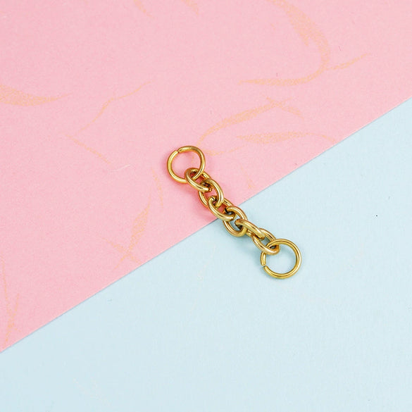 Stainless Steel Key Ring Connector Jewelry Accessories Electroplating Cross Double Hanging Ring