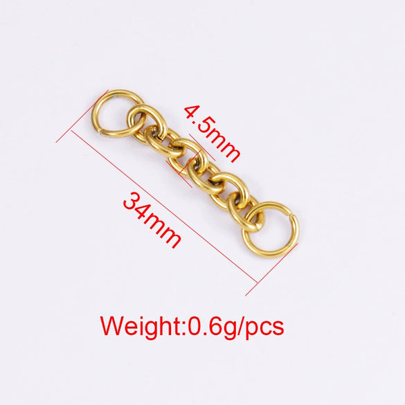 Stainless Steel Key Ring Connector Jewelry Accessories Electroplating Cross Double Hanging Ring
