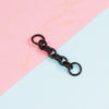 Stainless Steel Key Ring Connector Jewelry Accessories Electroplating Cross Double Hanging Ring