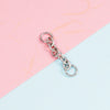 Stainless Steel Key Ring Connector Jewelry Accessories Electroplating Cross Double Hanging Ring