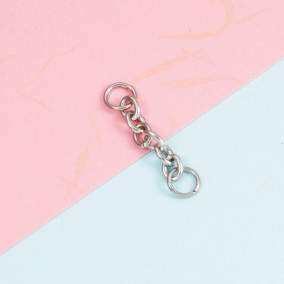 Stainless Steel Key Ring Connector Jewelry Accessories Electroplating Cross Double Hanging Ring