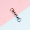 Stainless Steel Key Ring Connector Jewelry Accessories Electroplating Cross Double Hanging Ring