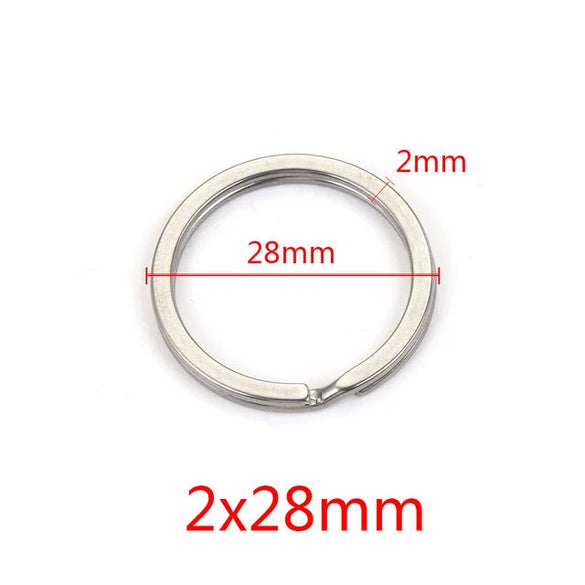 Stainless Steel Key Ring Handmade Jewelry Accessories With Geometric Totem And Electroplating