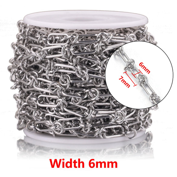 Stainless Steel Knotted Chain Jewelry Electroplated Bracelet Necklace Punk