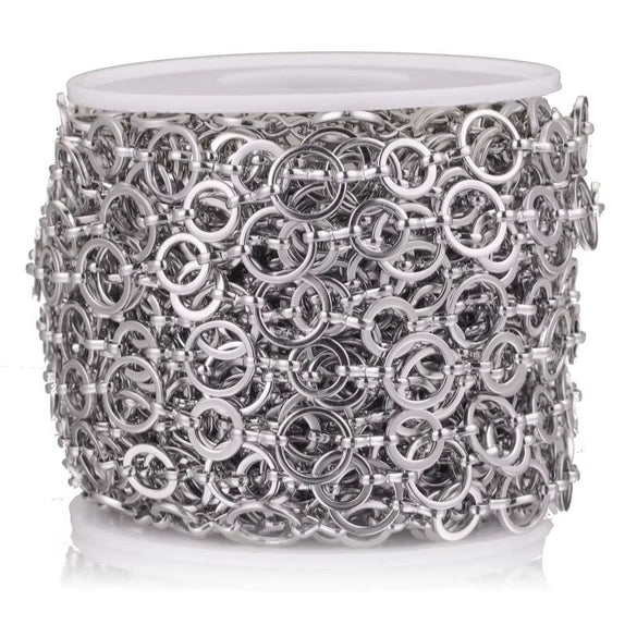 Stainless Steel Knotted Chain Jewelry Electroplated Bracelet Necklace Punk