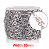 Stainless Steel Knotted Chain Jewelry Electroplated Bracelet Necklace Punk