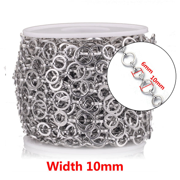 Stainless Steel Knotted Chain Jewelry Electroplated Bracelet Necklace Punk