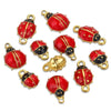 Stainless Steel Ladybug Dripping Oil Pendant Jewelry Accessories For Diy Necklace Earrings