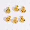 Stainless Steel Ladybug Jewelry Pendant With Electroplating Process And Zircon