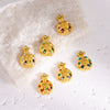 Stainless Steel Ladybug Jewelry Pendant With Electroplating Process And Zircon
