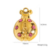Stainless Steel Ladybug Jewelry Pendant With Electroplating Process And Zircon