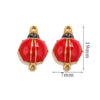Stainless Steel Ladybug Pendant Jewelry Accessories With Dripping Oil Treatment