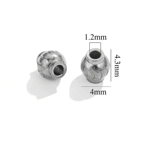 Stainless Steel Lantern Pattern Curved Beads Vacuum Goldplated Diy Handmade Accessories