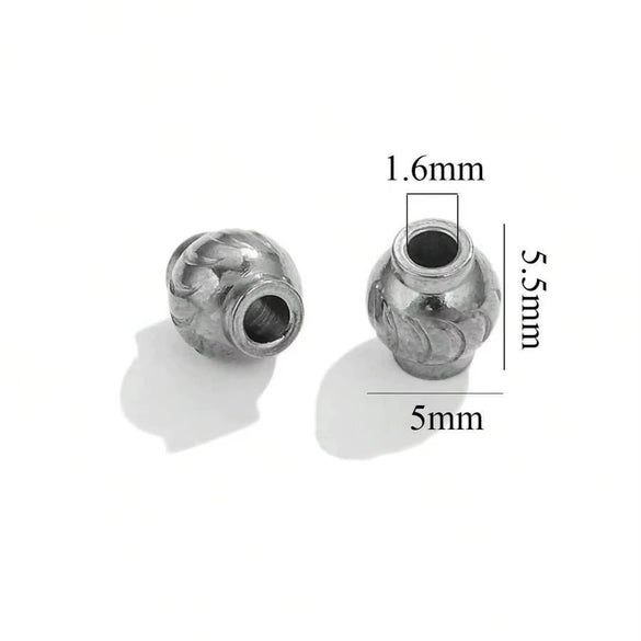 Stainless Steel Lantern Pattern Curved Beads Vacuum Goldplated Diy Handmade Accessories