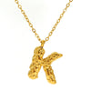 316L Stainless Steel Lava Letter Pendant Necklace For Women Electroplated With Personality Design