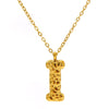 316L Stainless Steel Lava Letter Pendant Necklace For Women Electroplated With Personality Design
