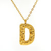 316L Stainless Steel Lava Letter Pendant Necklace For Women Electroplated With Personality Design