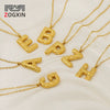 316L Stainless Steel Lava Letter Pendant Necklace For Women Electroplated With Personality Design