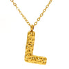 316L Stainless Steel Lava Letter Pendant Necklace For Women Electroplated With Personality Design