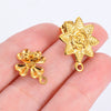 Stainless Steel Leaf Flower Stud Earrings Handmade With Electroplating And Multishape Design