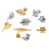 Stainless Steel Leaf Flower Stud Earrings Handmade With Electroplating And Multishape Design