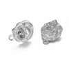 Stainless Steel Leaf Flower Stud Earrings Handmade With Electroplating And Multishape Design