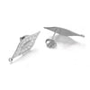 Stainless Steel Leaf Flower Stud Earrings Handmade With Electroplating And Multishape Design