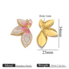 Stainless Steel Leaf Pattern Pendant Jewelry Accessories Electroplated Diy Handmade