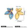 Stainless Steel Leaf Pattern Pendant Jewelry Accessories Electroplated Diy Handmade