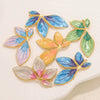 Stainless Steel Leaf Pattern Pendant Jewelry Accessories Electroplated Diy Handmade