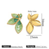 Stainless Steel Leaf Pattern Pendant Jewelry Accessories Electroplated Diy Handmade