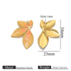 Stainless Steel Leaf Pattern Pendant Jewelry Accessories Electroplated Diy Handmade