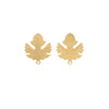 Stainless Steel Leaf Pendant Hip Hop Jewelry Accessories With Electroplating
