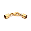 Stainless Steel Leather Rope Jewelry Accessories With Real Gold Plated Lobster Buckle And Hanging Bucket For Diy