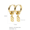Stainless Steel Letter Earrings With Electroplating For Women