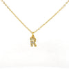 316L Stainless Steel Letter Fashion Necklace Electroplated Cross Chain For Women