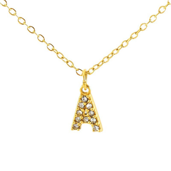 316L Stainless Steel Letter Fashion Necklace Electroplated Cross Chain For Women