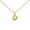 316L Stainless Steel Letter Fashion Necklace Electroplated Cross Chain For Women
