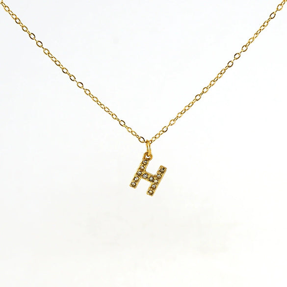316L Stainless Steel Letter Fashion Necklace Electroplated Cross Chain For Women