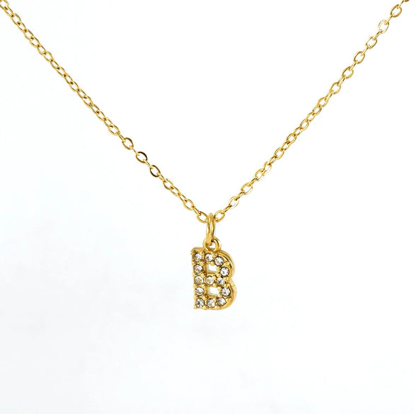316L Stainless Steel Letter Fashion Necklace Electroplated Cross Chain For Women