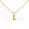 316L Stainless Steel Letter Fashion Necklace Electroplated Cross Chain For Women