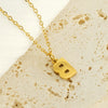 316L Stainless Steel Letter Fashion Necklace Electroplated Cross Chain For Women