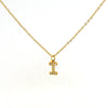 316L Stainless Steel Letter Fashion Necklace Electroplated Cross Chain For Women