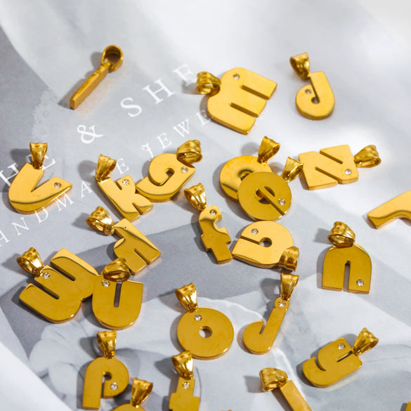 Stainless Steel Letter Necklace Electroplated Minimalist Accessories